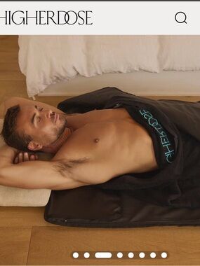 HIGHERDOSE Black Infrared Therapy sauna bag Mat  - Black
